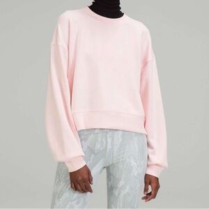 Pink soft stream crew neck